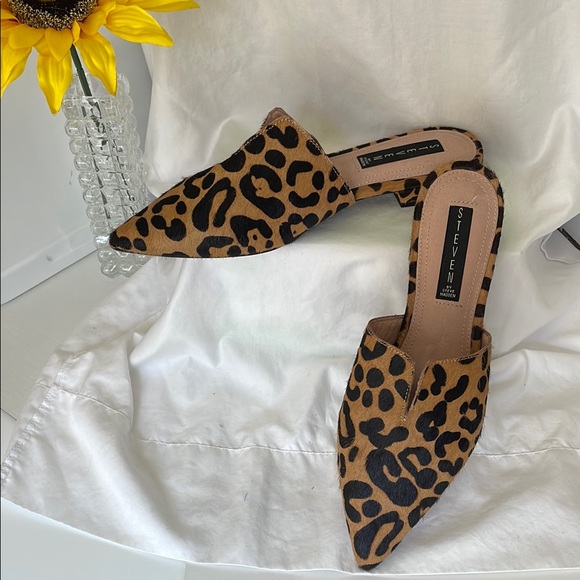 Steven By Steve Madden Shoes - STEVEN BY STEVE MADDEN LAURYN COWHAIR ANIMAL PRINT MULE/SLIDE size 9.5